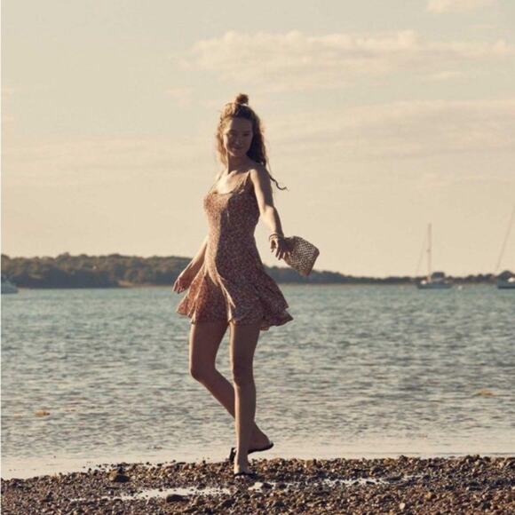 Doen Porto Silk Seashell Print Mini A Line Dress Tresors Da La Mer Soleil - Picture 3 of 11